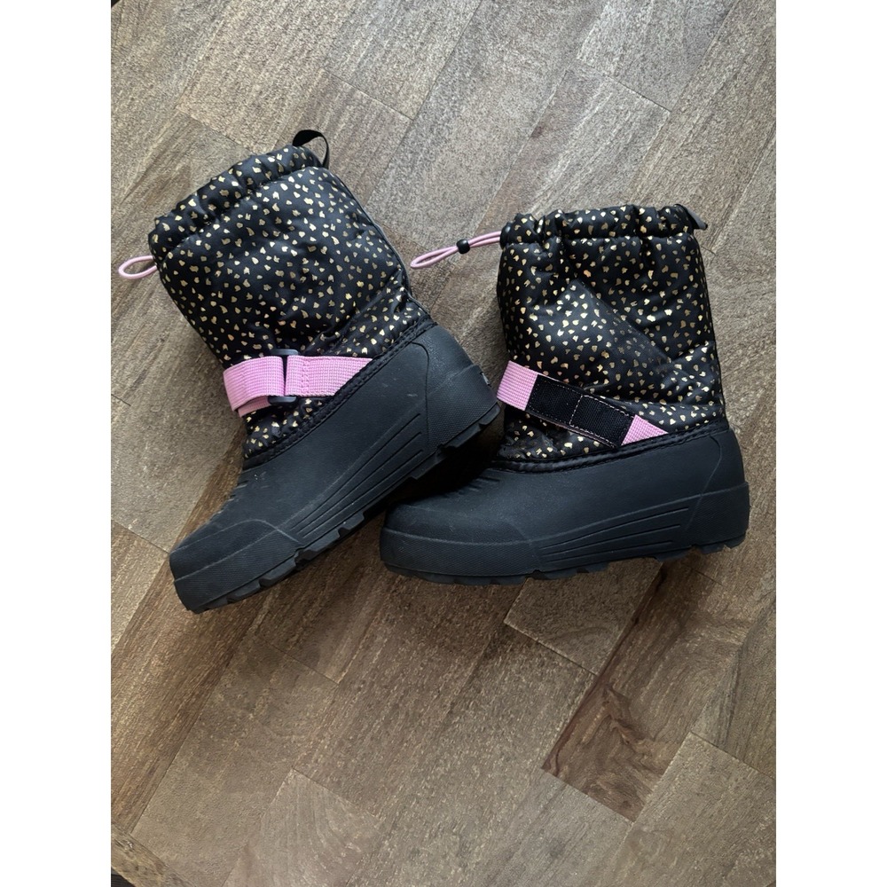Northside Frosty Insulated Winter Snow Boots~Girls 2, Gold/Black/Pink